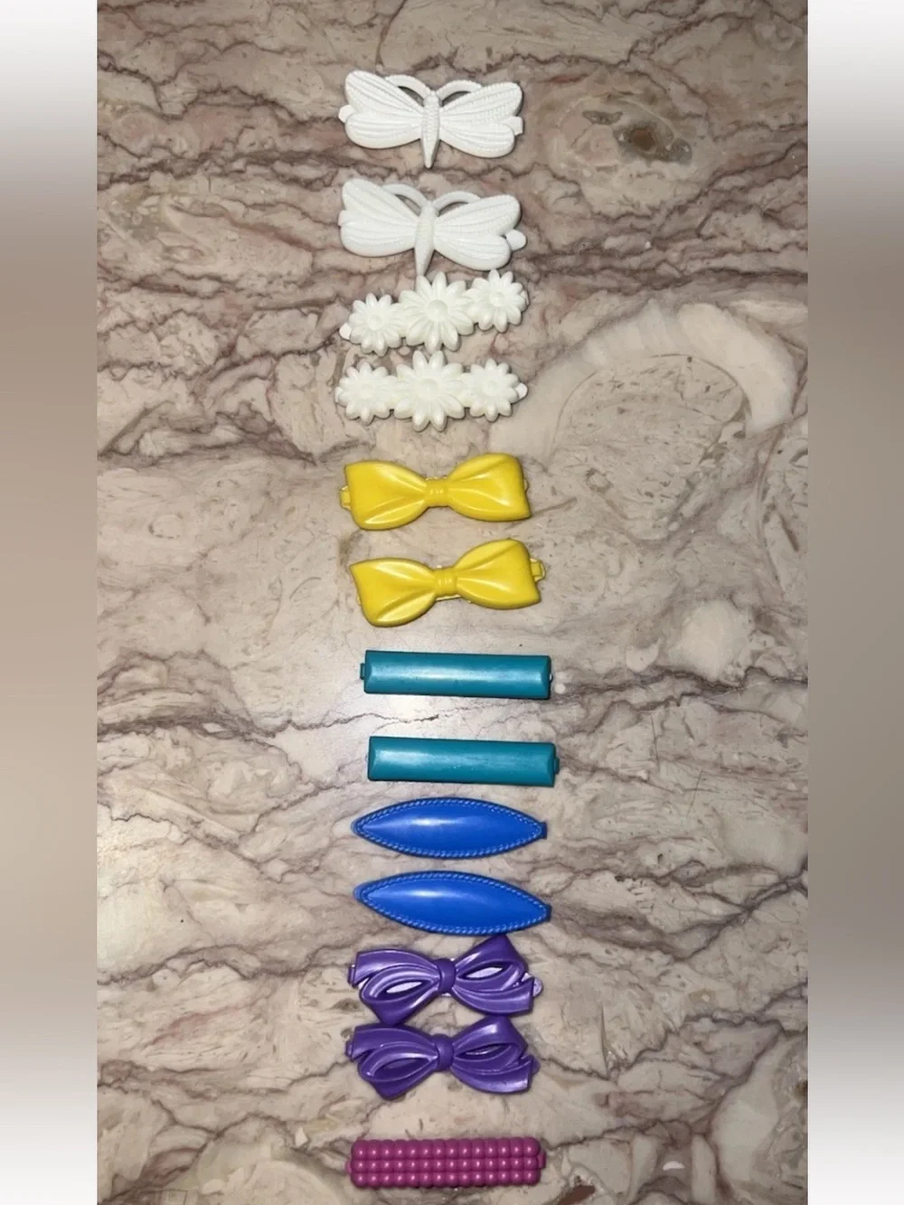 Vintage Lot Goody Barrette Clips 80s 90s Plastic Butterfly’s Ribbon Bow Daisy